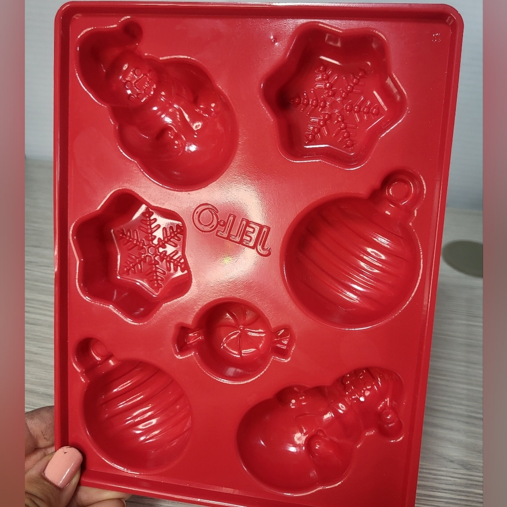 Jell-O Jigglers Christmas Large Moldset Snowman,Snowflake, Ornament,Candy-Candle